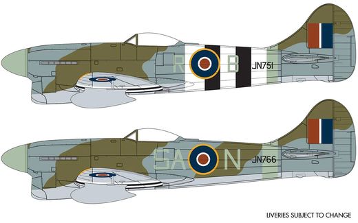 Maquette d'avion militaire : Hawker Tempest Mk.V 1/72 - Airfix 02109