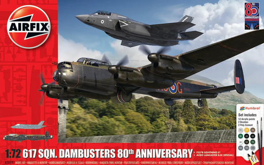 Maquettes d'avions : Coffret cadeau Dambusters 80e Anniversaire 1/72 - Airfix A50191