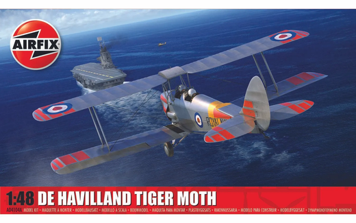 Maquette d'avion militaire : De hAviland Tiger Moth 1/48 - Airfix A04104A