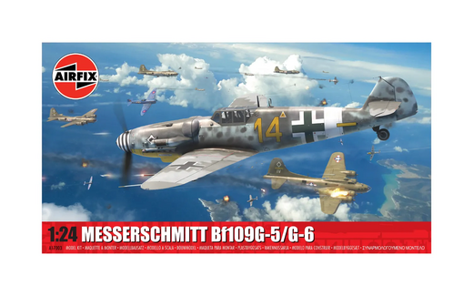 Maquette avion militaire : Messerschmitt Bf109G-5/G-6 1/24 - Airfix A17003