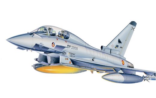 Maquette avion militaire : EF-2000 TYPHOON - MODEL SET - 1:72 - Italeri 72001