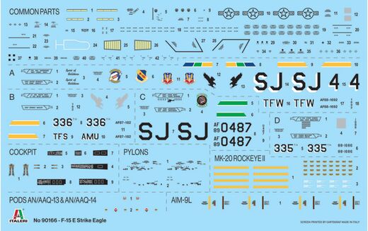 Maquette d'un chasseur militaire : F-15E Strike Eagle 1/72 - Italeri 90166