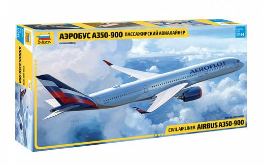 Maquette d'avion civil : Airbus A350‐900 - 1/144 - Zvezda 7039 07039