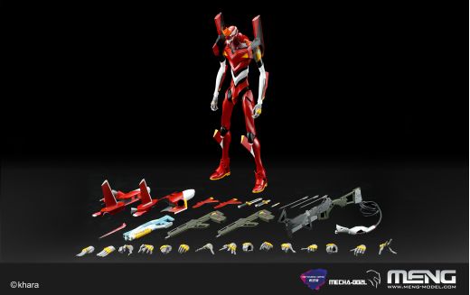 Figurine robot humanoïde : Evangelion Unit-02 (édition multicolore) - Meng MECHA-002L