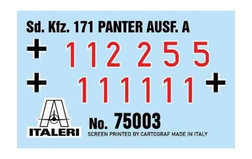 Coffret cadeau véhicule militaire : Starter set Panther Sd.Kfz.171 Ausf. A 1/56 - Italeri 75003
