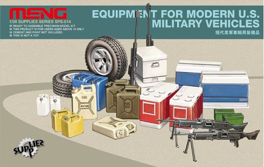 Accessoires militaires : Équipement individuel pour US Army Infantry (moderne) - 1:35 - Meng SPS015