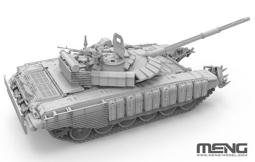 Maquette militaire russe : T-72B3M w/ KMT-8 Système de déminage 1/35 - Meng TS-053