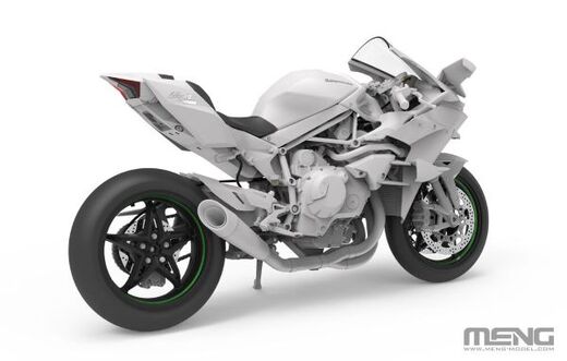 Maquette moto : Kawasaki Ninja H2R 2018 au 1/9 non peinte - Meng MT-011