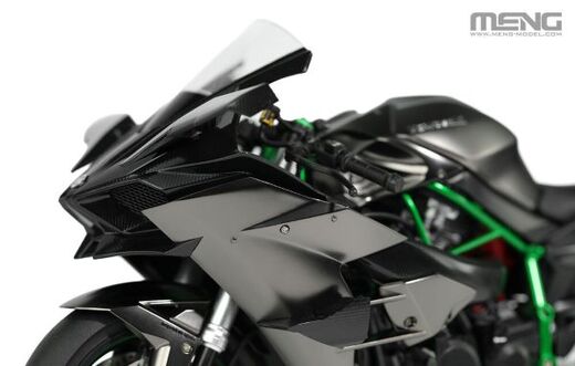 Maquette moto :  Kawasaki Ninja H2R 2018 Pré peinte au 1/9 - Meng MT-011S