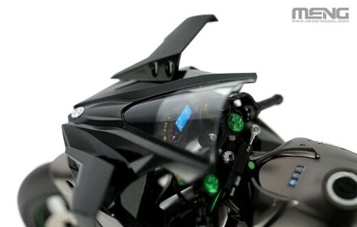 Maquette moto :  Kawasaki Ninja H2R 2018 Pré peinte au 1/9 - Meng MT-011S