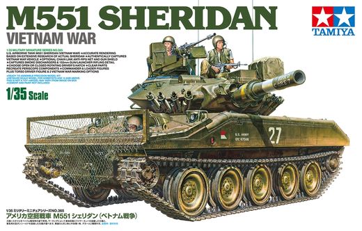 Maquette char d'assaut : Us Airborne Tank M551 Sheridan - 1/35 - Tamiya 35365