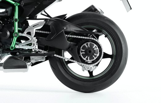 Maquette moto : Kawasaki Ninja H2 (Pre-colored Edition) - 1:9 - Meng MT002s MT-002s