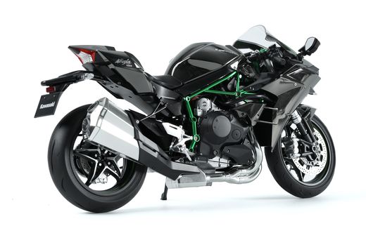Maquette moto : Kawasaki Ninja H2 (Pre-colored Edition) - 1:9 - Meng MT002s MT-002s
