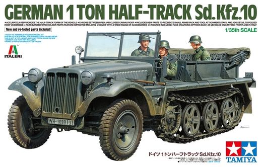 Maquette char militaire : Half‐Track Sd.Kfz.10 - 1/35 - Tamiya 37016