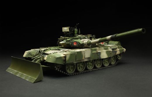 Maquette char de combat russe principal : T-90 avec Tank Dozer TBS-86 - 1/35 - Meng TS014