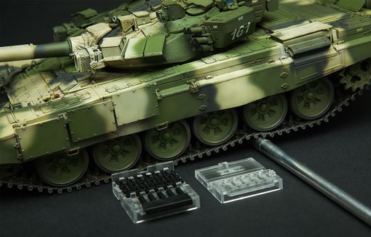 Maquette char de combat russe principal : T-90 avec Tank Dozer TBS-86 - 1/35 - Meng TS014