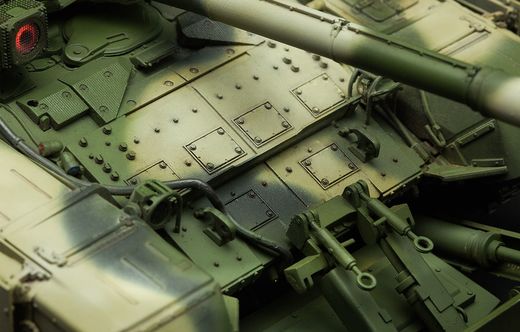 Maquette char de combat russe principal : T-90 avec Tank Dozer TBS-86 - 1/35 - Meng TS014