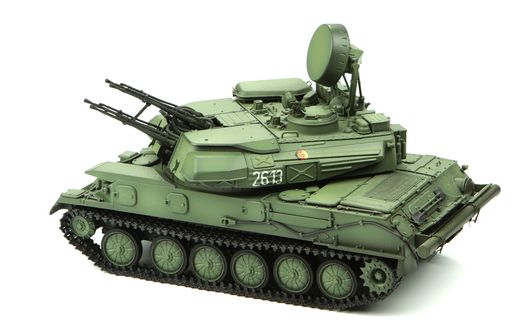 Maquette de blindé : Canon anti-aérien automoteur russe ZSU-23-4 Shilka 1/35 - Meng TS023