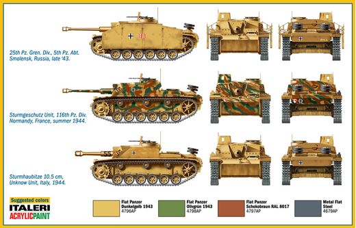 Maquette militaire : Stug III Ausf F - 1:72 - Italeri 07522
