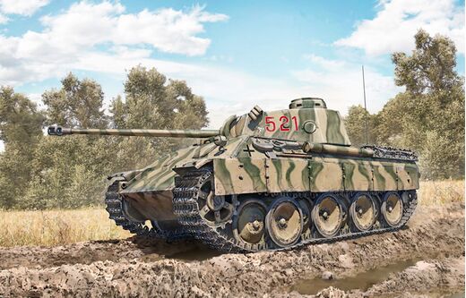 Maquette d'un tank militaire : HPZ. KPFW. V Pather AUSF. D 1/35 - Italeri 90290