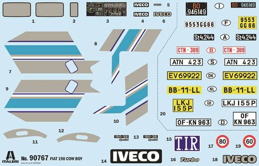 Maquette camion : Iveco 190.38 Cowboy 1/24 - Italeri 90767