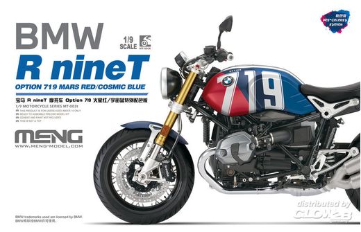 Maquette moto BMW R nineT - pré peinte - échelle 1:9 - Meng MT003T MT-003T 5930338