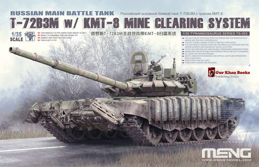 Maquette militaire russe : T-72B3M w/ KMT-8 Système de déminage 1/35 - Meng TS-053