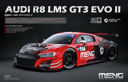 Maquette automobile : Audi R8 LMS GT3 Evo II 1/24 - Meng CS-009