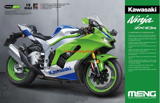 Maquette 1/9 Kawasaki Ninja ZX-10R - MENG MT007