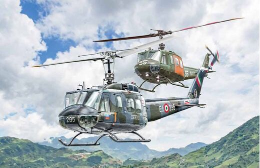 Maquette d'hélicoptère : AB-205 / UH-1D au 1/48 - Italeri 02845 - 2845