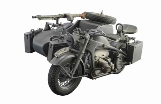 Maquette militaire : Zündapp KS 750 Sidecar - 1:9 - Italeri 7406 07406