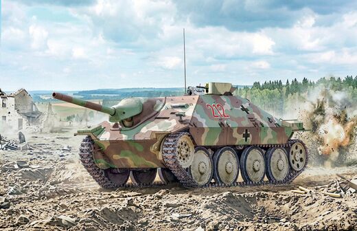Maquette de char allemand : Jagdpanzer 38(t) Hetzer 1/35 - Italeri 96531