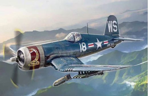 Maquette avion américain : Vought F4U-4B Corsair - 1:72 - Italeri 01453 1453