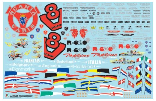 Accessoire maquette de camion : Set d'accessoires camion - 1:24 - Italeri 3854