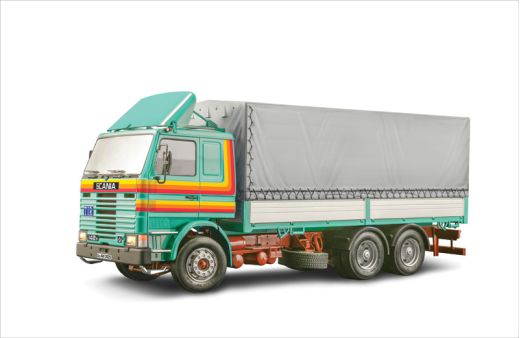 Maquette camion : Scania 142H 6x2 Bâché - Italeri 90762