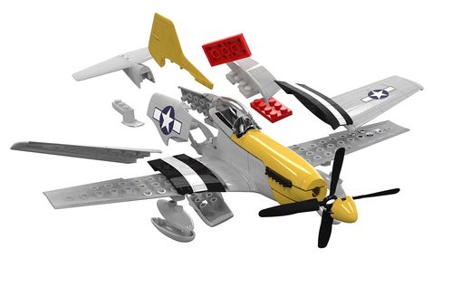 Quick Build - Maquette avion militaire : Mustang P-51D - Airfix J6016