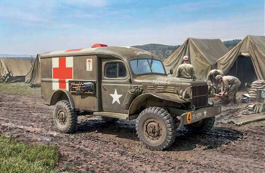 Maquette de véhicule militaire : Dodge WC54 Ambulance au 1/35 - Italeri 90226