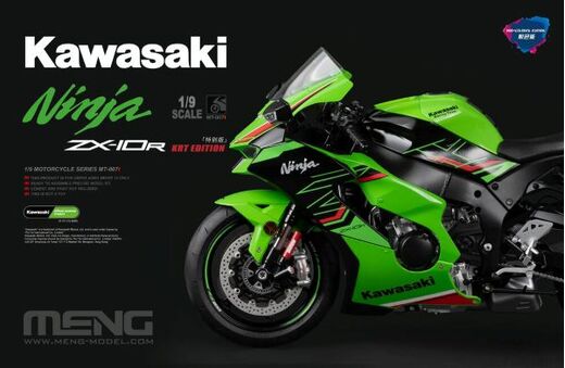 Maquette moto : Kawasaki Ninja ZX-10R KRT Edition Pré peinte au 1/9 - Meng MT-007T