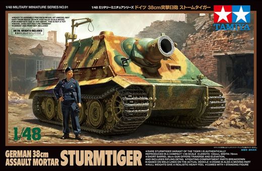 Maquette char d'assaut : Mortier d’Assaut Allemand 38 cm Sturmtiger - 1/48 - Tamiya 32591