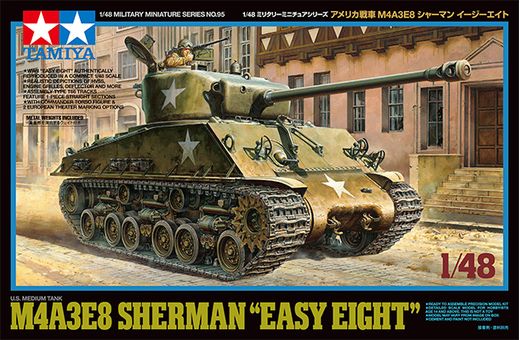 Maquette char d'assaut : M4A3E8 Sherman easy - 1/48 - Tamiya 32595