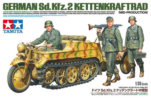 Maquette véhicule militaire léger : Sd.Kfz.2 Kettenkraftrad - 1:35 - Tamiya 35377