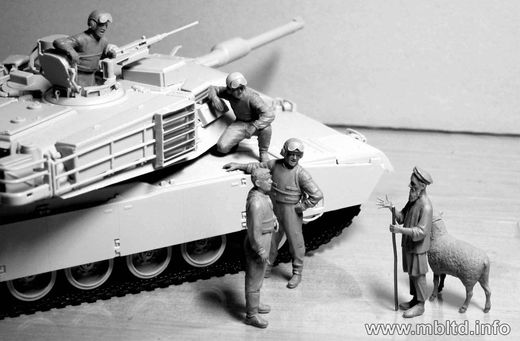 Figurines militaires : Modern US tankmen en Afghanistan - 1:35 - Masterbox 35131