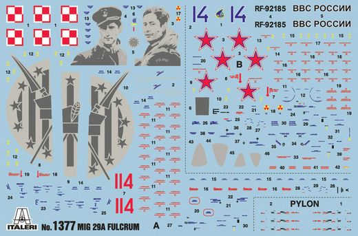 Maquette avion militaire : MIG 29A Fulcrum - 1/72 - Italeri 01377