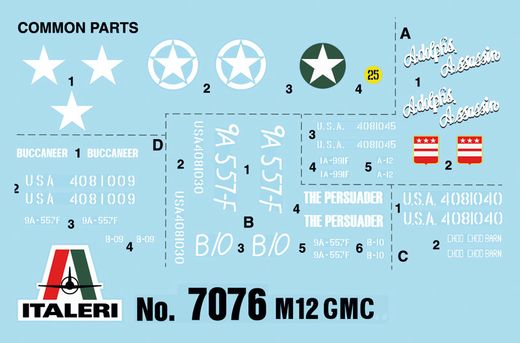 Maquette militaire : Blindé M12 G.M.C. - 1:72 - Italeri 07076 7076