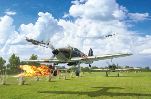 Maquette avion militaire : Hurricane Mk.I - 1/48 - Italeri 02802 2802 - france-maquette.fr