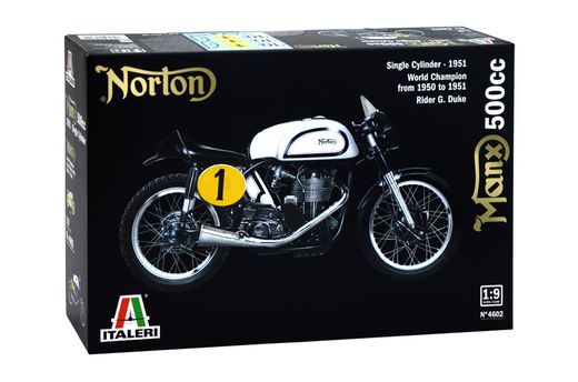 Maquette de moto : Norton Manx 500cc 1951 - 1:9 - Italeri 04602