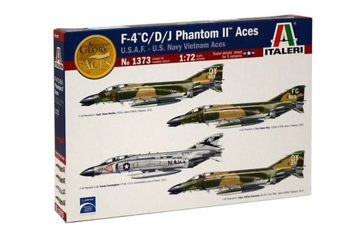 Maquette avion militaire : F-4 C/D/J Phantom II ACES USAF-US Navy Vietnam ACES - 1/72 - Italeri 01373