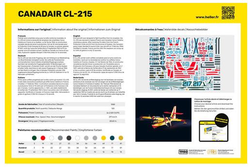 Maquette avion : Starter Kit Canadair CL 215 - 1:72 - Heller 56373