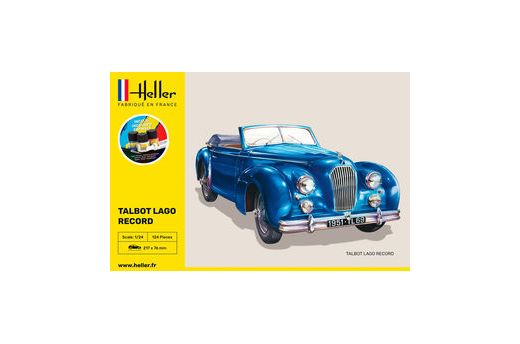 Maquette voiture de collection : Coffret Talbot Lagot Record - 1/24 - Heller 56711