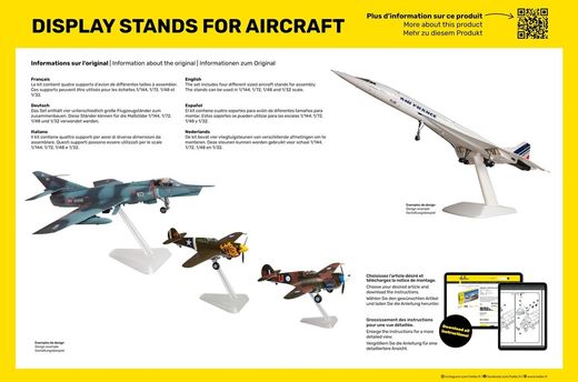 Présentoirs pour maquette : Supports d'avion - Heller 95200